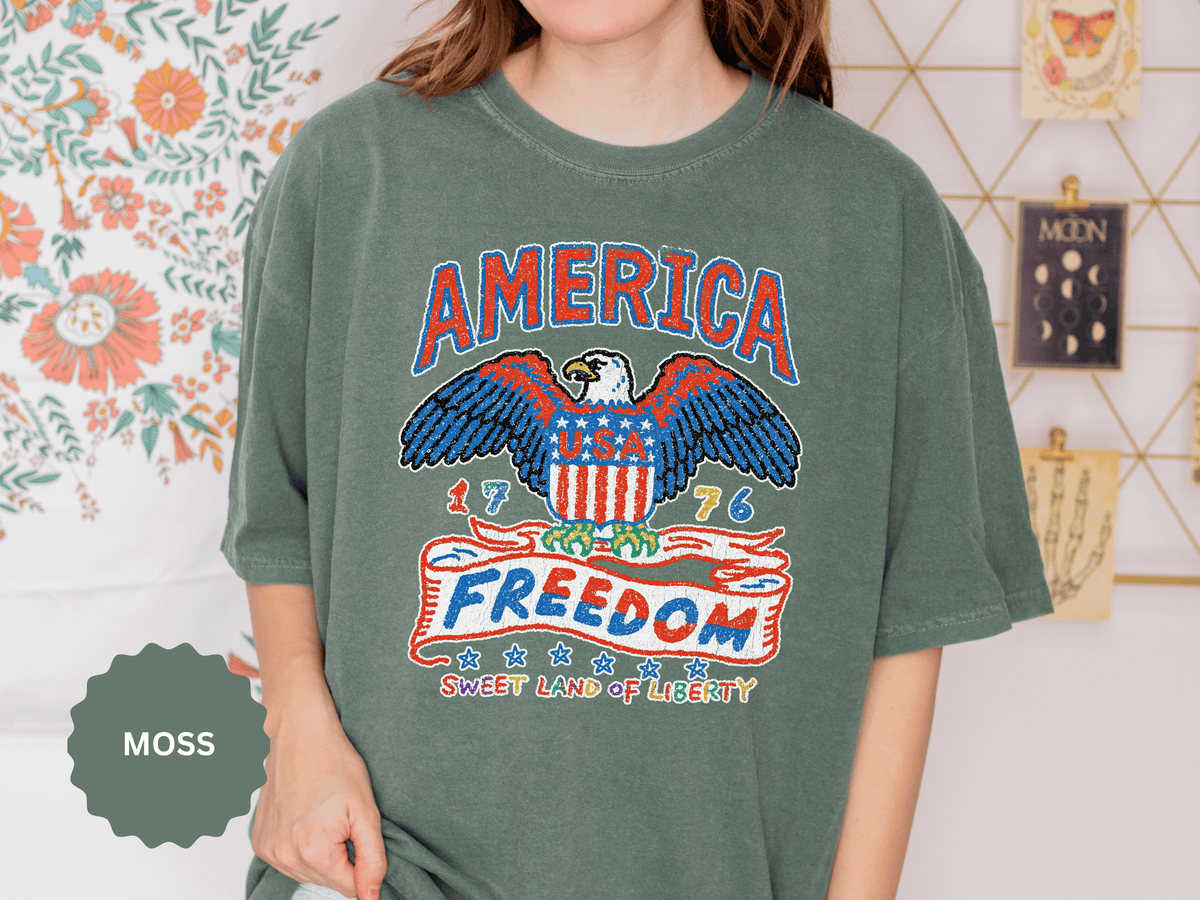 American Eagle Shirt, Patriotic USA Graphic Tee, Vintage Americana T Shirt, Fourth of July Outfit, American Pride Gift for Men and Women
