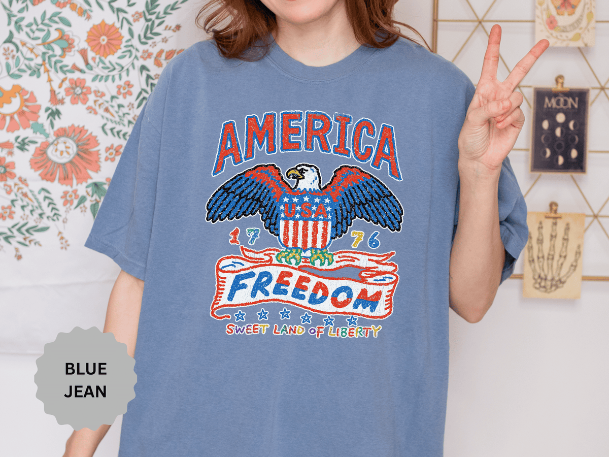 American Eagle Shirt, Patriotic USA Graphic Tee, Vintage Americana T Shirt, Fourth of July Outfit, American Pride Gift for Men and Women