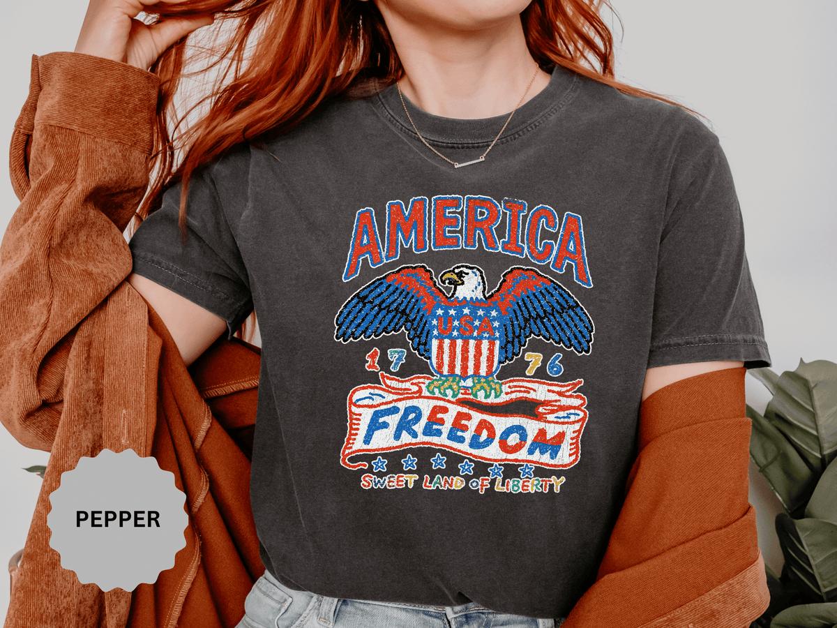 American Eagle Shirt, Patriotic USA Graphic Tee, Vintage Americana T Shirt, Fourth of July Outfit, American Pride Gift for Men and Women