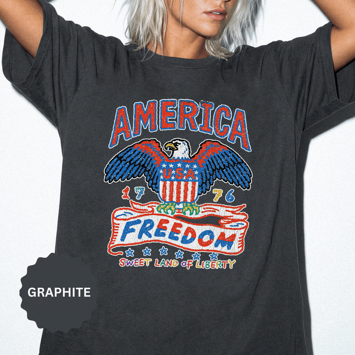 American Eagle Shirt, Patriotic USA Graphic Tee, Vintage Americana T Shirt, Fourth of July Outfit, American Pride Gift for Men and Women