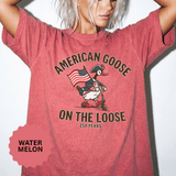 America 250 Shirt, Patriotic Goose Graphic Tee, 250th Anniversary USA T Shirt, Fourth of July Outfit, Americana Gift for Men and Women