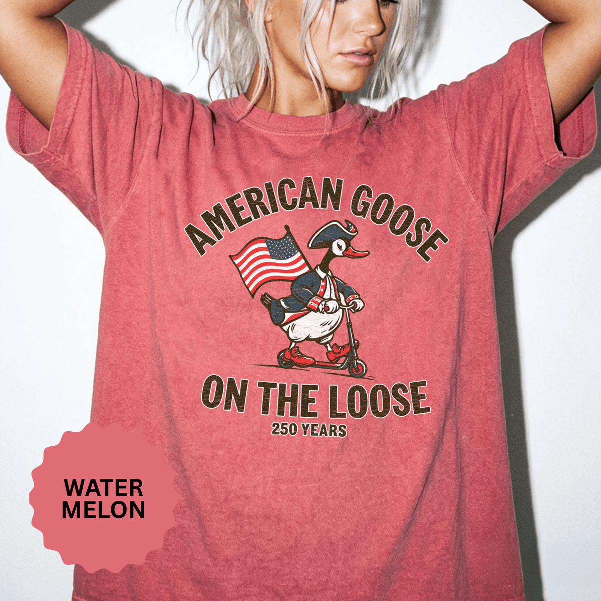 America 250 Shirt, Patriotic Goose Graphic Tee, 250th Anniversary USA T Shirt, Fourth of July Outfit, Americana Gift for Men and Women