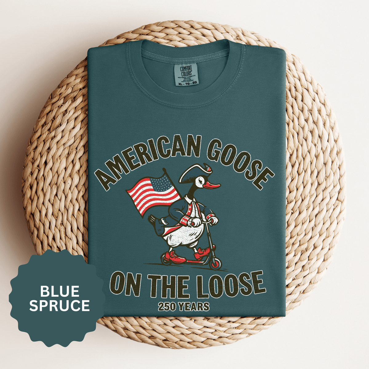 America 250 Shirt, Patriotic Goose Graphic Tee, 250th Anniversary USA T Shirt, Fourth of July Outfit, Americana Gift for Men and Women