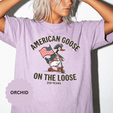America 250 Shirt, Patriotic Goose Graphic Tee, 250th Anniversary USA T Shirt, Fourth of July Outfit, Americana Gift for Men and Women