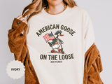 America 250 Shirt, Patriotic Goose Graphic Tee, 250th Anniversary USA T Shirt, Fourth of July Outfit, Americana Gift for Men and Women