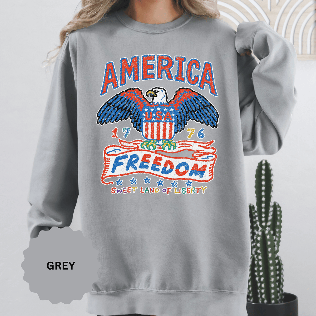 American Eagle Sweatshirt, Patriotic USA Graphic Pullover, Vintage Americana Crewneck, Fourth of July Outfit, American Pride Gift