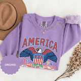 American Eagle Sweatshirt, Patriotic USA Graphic Pullover, Vintage Americana Crewneck, Fourth of July Outfit, American Pride Gift