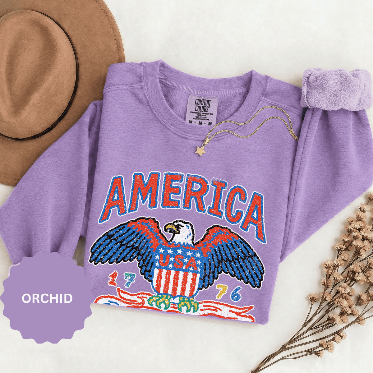 American Eagle Sweatshirt, Patriotic USA Graphic Pullover, Vintage Americana Crewneck, Fourth of July Outfit, American Pride Gift