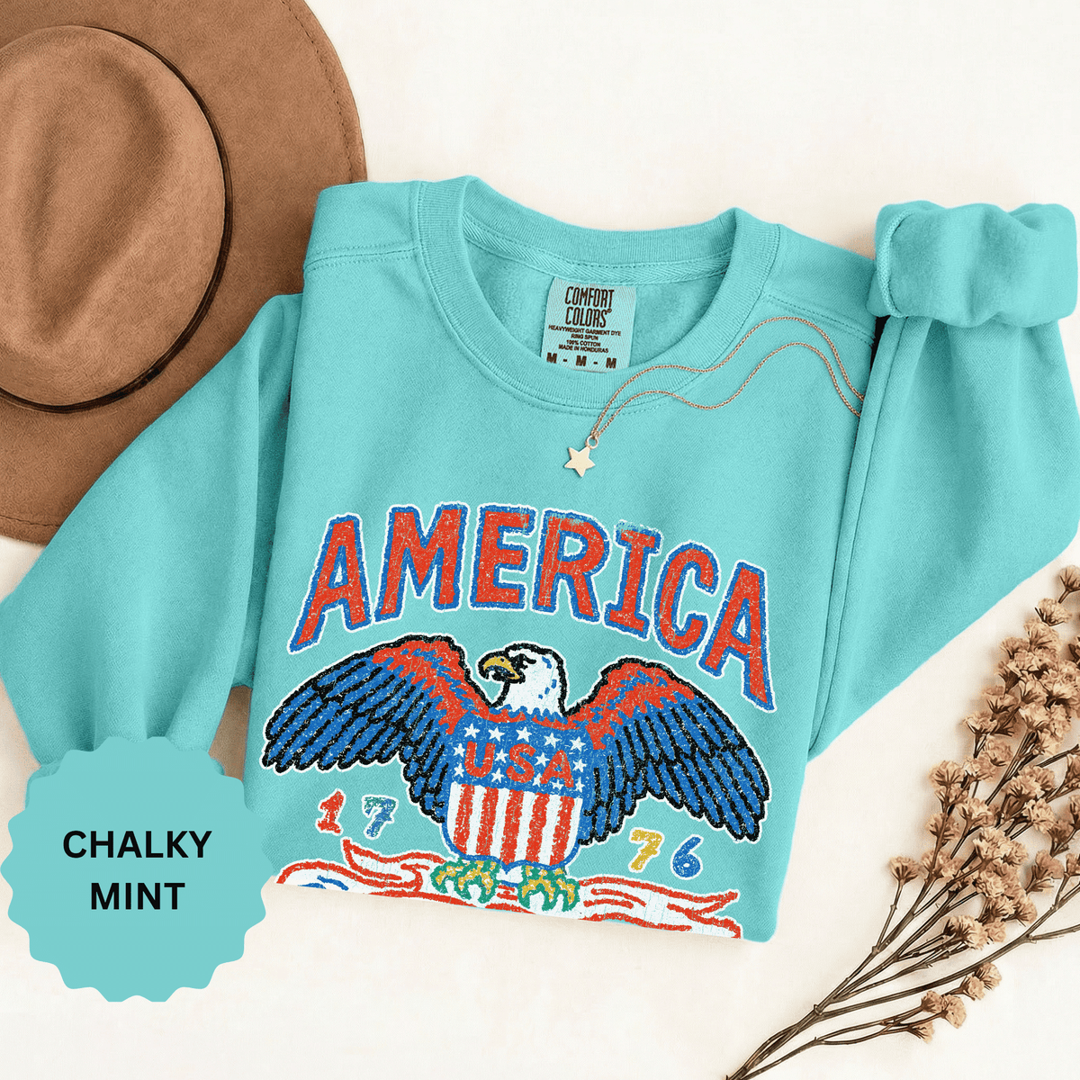 American Eagle Sweatshirt, Patriotic USA Graphic Pullover, Vintage Americana Crewneck, Fourth of July Outfit, American Pride Gift