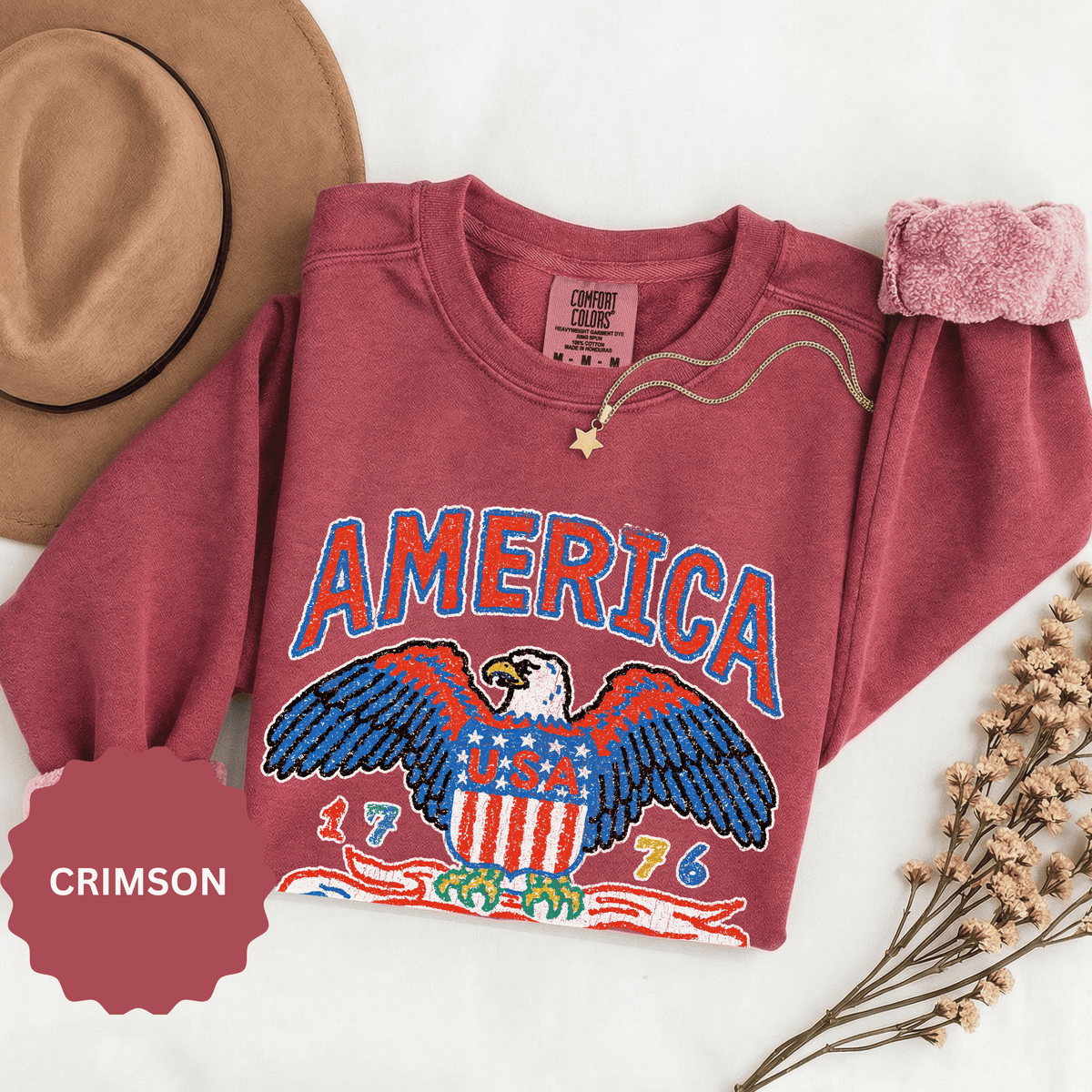 American Eagle Sweatshirt, Patriotic USA Graphic Pullover, Vintage Americana Crewneck, Fourth of July Outfit, American Pride Gift