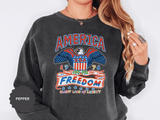American Eagle Sweatshirt, Patriotic USA Graphic Pullover, Vintage Americana Crewneck, Fourth of July Outfit, American Pride Gift