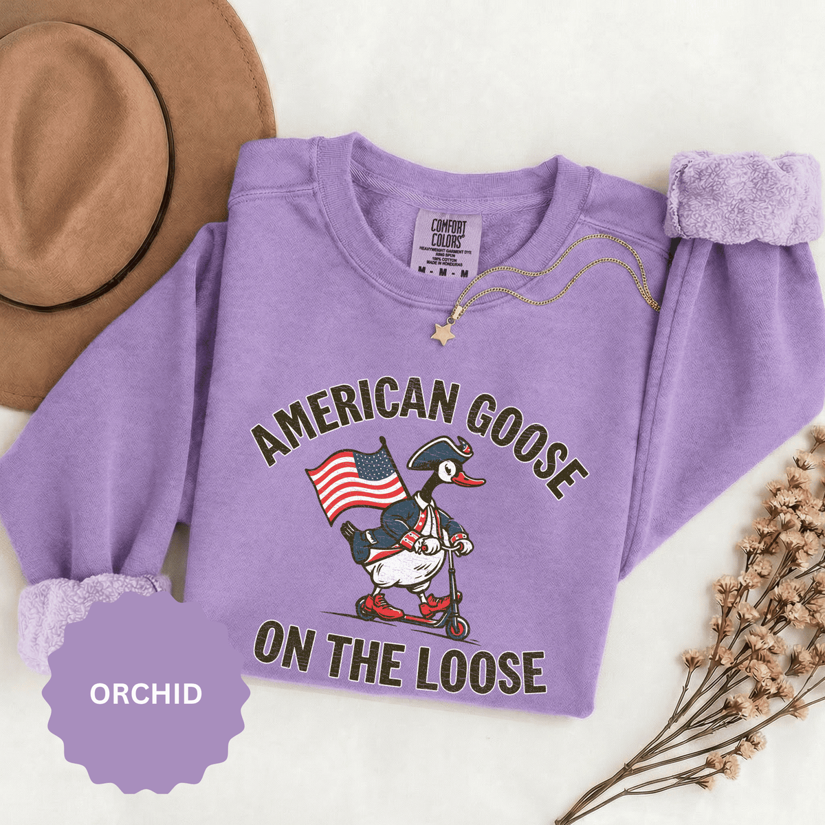 America 250 Sweatshirt, Patriotic Goose Graphic Pullover, 250th Anniversary USA Crewneck, Fourth of July Outfit, Americana Gift