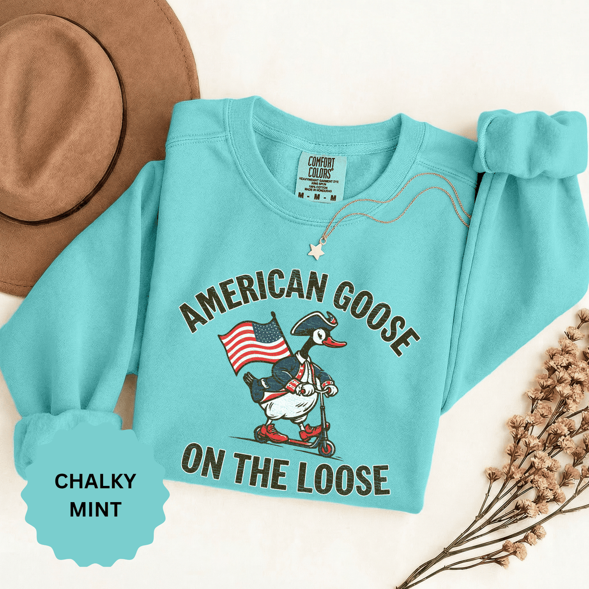 America 250 Sweatshirt, Patriotic Goose Graphic Pullover, 250th Anniversary USA Crewneck, Fourth of July Outfit, Americana Gift