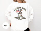 America 250 Sweatshirt, Patriotic Goose Graphic Pullover, 250th Anniversary USA Crewneck, Fourth of July Outfit, Americana Gift