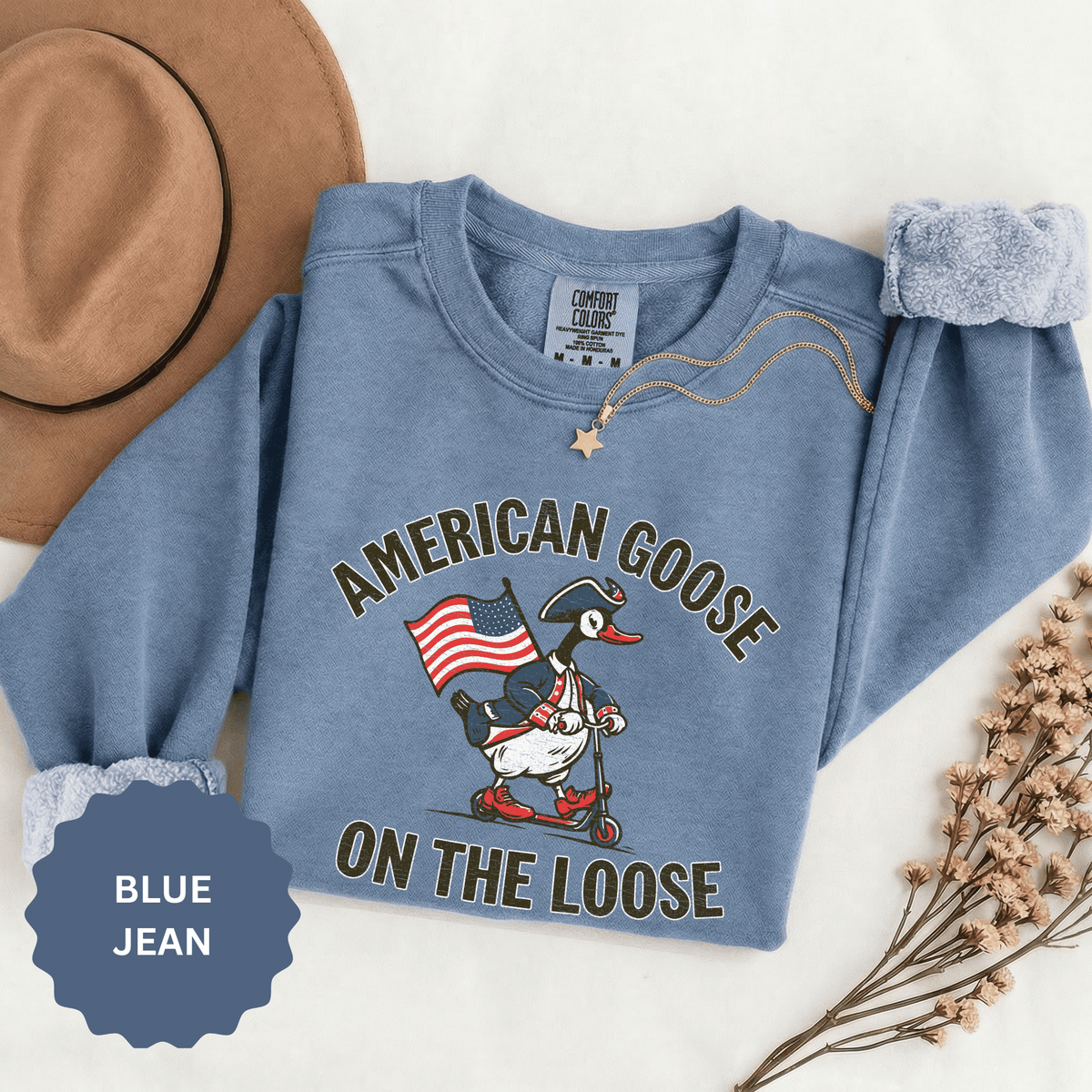 America 250 Sweatshirt, Patriotic Goose Graphic Pullover, 250th Anniversary USA Crewneck, Fourth of July Outfit, Americana Gift