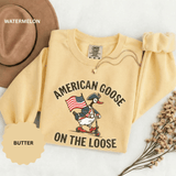 America 250 Sweatshirt, Patriotic Goose Graphic Pullover, 250th Anniversary USA Crewneck, Fourth of July Outfit, Americana Gift