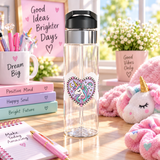 Unicorn Water Bottle for Girls, Cute Pastel Rainbow Drink Bottle, Magical School Water Bottle, Unicorn Lover Gift, Birthday Gift for Kids