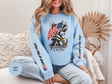 Freedom Is Not Free Sweatshirt, Patriotic Eagle Pullover, American Flag Military Style, Veterans Gift, USA Pride, Americana Clothing
