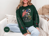 Freedom Is Not Free Sweatshirt, Patriotic Eagle Pullover, American Flag Military Style, Veterans Gift, USA Pride, Americana Clothing
