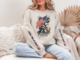 Freedom Is Not Free Sweatshirt, Patriotic Eagle Pullover, American Flag Military Style, Veterans Gift, USA Pride, Americana Clothing
