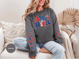 America Graphic Sweatshirt, Vintage USA Pullover, Patriotic American Flag Top, Fourth of July Outfit, Americana Gift for Women