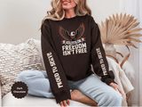 Veterans Day Sweatshirt, Freedom Isn't Free Eagle Pullover, Patriotic Military Top, Veteran Gift, American Pride, USA Clothing