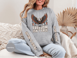 Veterans Day Sweatshirt, Freedom Isn't Free Eagle Pullover, Patriotic Military Top, Veteran Gift, American Pride, USA Clothing