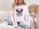 America 250 Sweatshirt 1776 2026, 250th Anniversary USA Pullover, Patriotic Eagle Top, American History Gift, July 4th Outfit