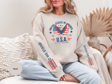 United We Stand Sweatshirt, American Eagle USA Pullover, Patriotic Flag Top, Vintage Americana Clothing, Fourth of July Gift for Women
