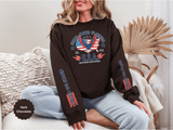 United We Stand Sweatshirt, American Eagle USA Pullover, Patriotic Flag Top, Vintage Americana Clothing, Fourth of July Gift for Women