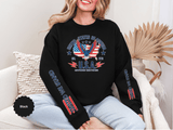 United We Stand Sweatshirt, American Eagle USA Pullover, Patriotic Flag Top, Vintage Americana Clothing, Fourth of July Gift for Women