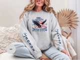 250th Anniversary Sweatshirt, United States Eagle Pullover, USA 1776 2026 Top, Independence Day Gift, Patriotic Americana Clothing