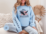 250th Anniversary Sweatshirt, United States Eagle Pullover, USA 1776 2026 Top, Independence Day Gift, Patriotic Americana Clothing