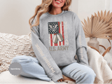 US Army Sweatshirt, Vintage Military Pullover, American Flag Army Top, Veteran Gift, Patriotic Military Clothing, Army Family Gift