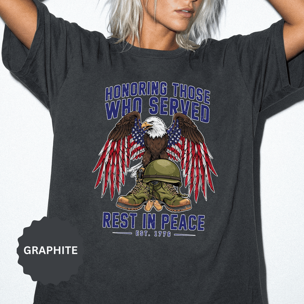 Honoring Those Who Served Shirt, Military Memorial T-Shirt, Fallen Soldier Tribute, Veteran Remembrance Gift, Patriotic Eagle Tribute Tee