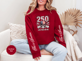 250 Live Free or Die Sweatshirt, Patriotic Skull Crewneck, American Flag Pullover, USA 250th Anniversary Gift, Fourth of July Top