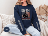 DD-214 Veteran Sweatshirt, Military Veteran Crewneck, American Flag Pullover, Veteran Gift for Him, Patriotic Fourth of July Top