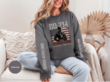 DD-214 Veteran Sweatshirt, Military Veteran Crewneck, American Flag Pullover, Veteran Gift for Him, Patriotic Fourth of July Top