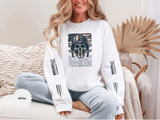 US Army Veterans Sweatshirt, Military Skull Crewneck, American Flag Veteran Pullover, Army Veteran Gift, Memorial Day or Veterans Day