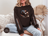 Patriotic Eagle Freedom Sweatshirt, American Flag Crewneck, Broken Chain Military Style Pullover, Fourth of July Gift for Him or Her