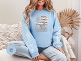 Personalized Hunting Sweatshirt, Custom Deer American Flag Pullover, Patriotic Outdoorsman Crewneck, Hunter Gift, Personalized Family Shirt
