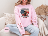 Memorial Day Sweatshirt, Patriotic Military Pullover, Remember and Honor American Flag Crewneck, Veteran Gift, Memorial Day Shirt