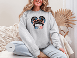 Personalized Patriotic Sweatshirt, Custom Little Miss Pullover, American Flag Girl Crewneck, Fourth of July Gift, USA Country Shirt