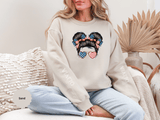 Personalized Patriotic Sweatshirt, Custom Little Miss Pullover, American Flag Girl Crewneck, Fourth of July Gift, USA Country Shirt