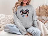 Personalized Patriotic Sweatshirt, Custom Little Miss Pullover, American Flag Girl Crewneck, Fourth of July Gift, USA Country Shirt