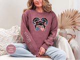 Personalized Patriotic Sweatshirt, Custom Little Miss Pullover, American Flag Girl Crewneck, Fourth of July Gift, USA Country Shirt