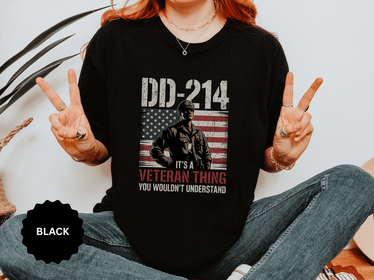 DD-214 Veteran Shirt, It's a Veteran Thing T Shirt, Military Veteran Gift, US Army Shirt, Patriotic American Flag Tee, Veteran Pride Top