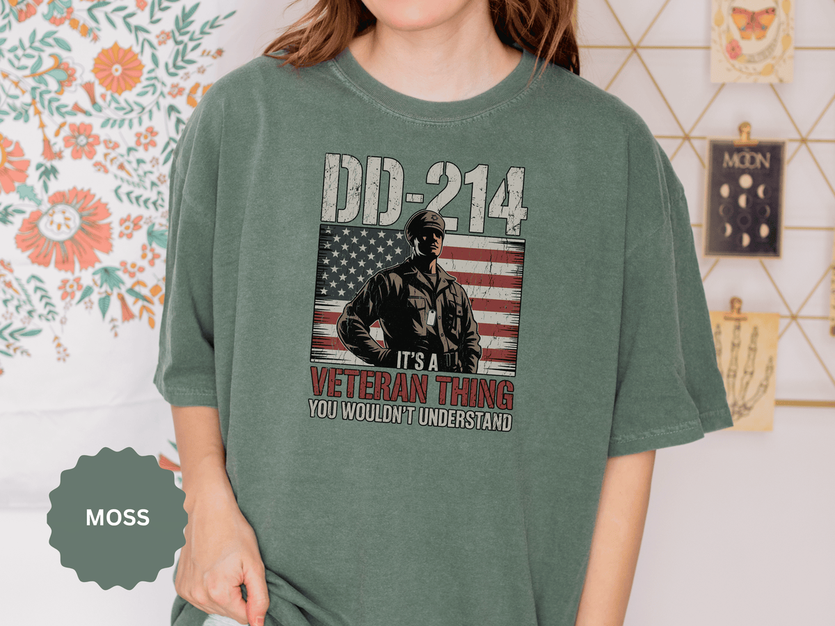 DD-214 Veteran Shirt, It's a Veteran Thing T Shirt, Military Veteran Gift, US Army Shirt, Patriotic American Flag Tee, Veteran Pride Top