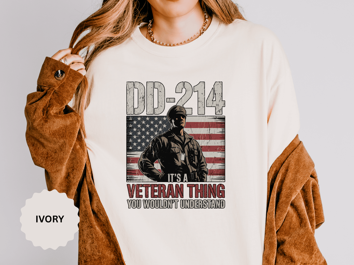 DD-214 Veteran Shirt, It's a Veteran Thing T Shirt, Military Veteran Gift, US Army Shirt, Patriotic American Flag Tee, Veteran Pride Top