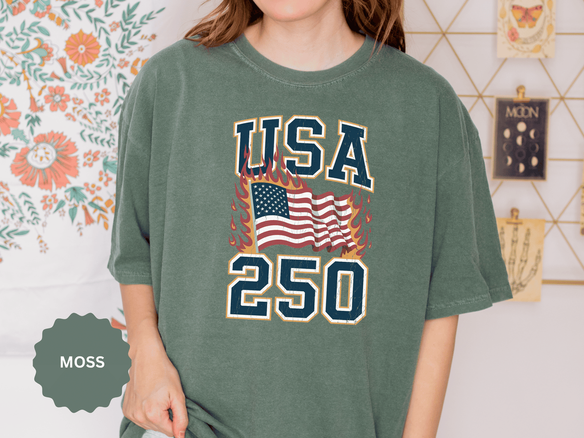 USA 250 Shirt, America 250th Anniversary T Shirt, Patriotic American Flag Tee, 1776 2026 Shirt, Fourth of July Gift, USA Birthday Tee